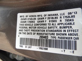 2013 Honda Civic LX Metallic Brown Sedan 1.8L AT #A21384
